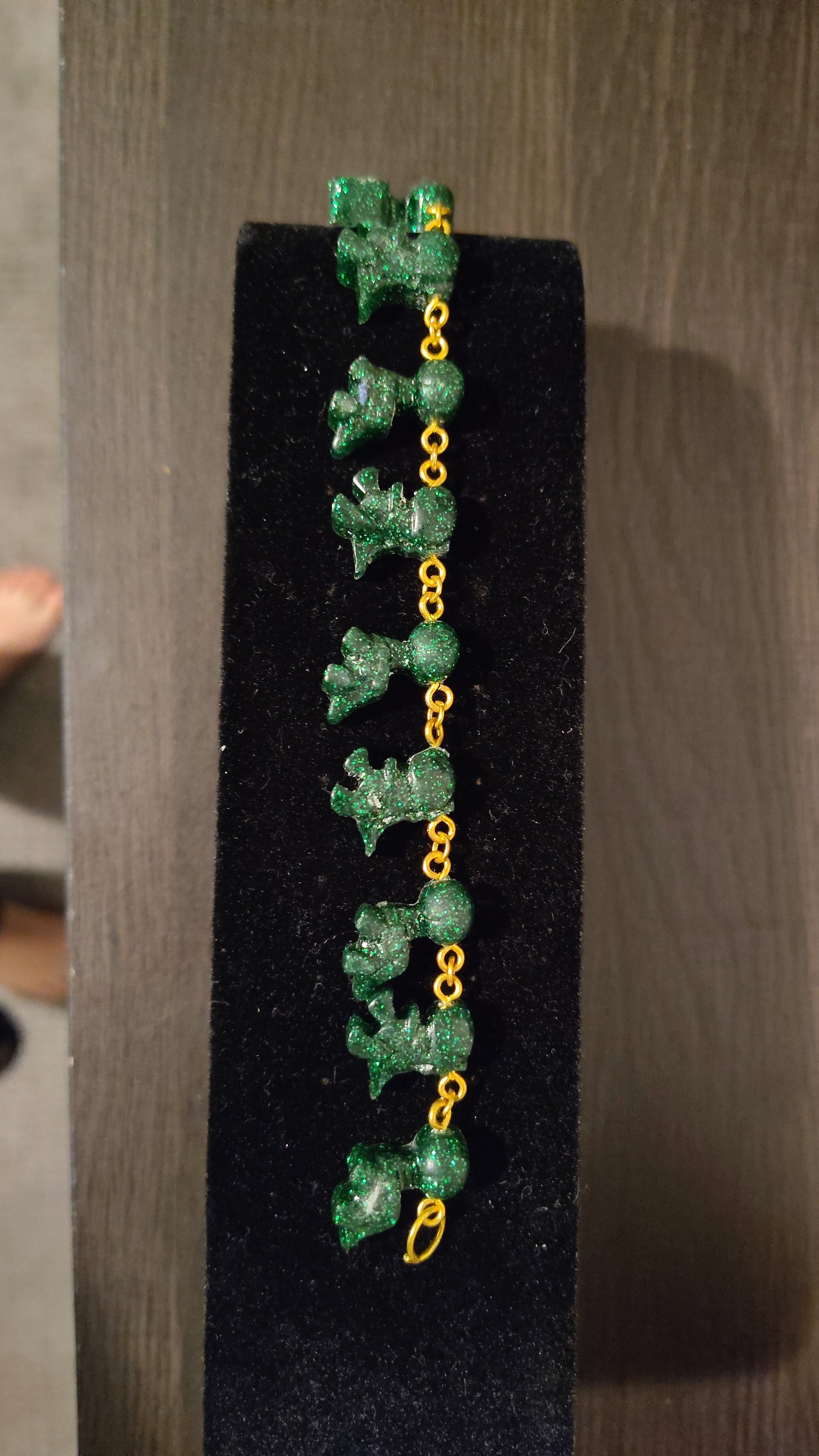 Green dino bracelet