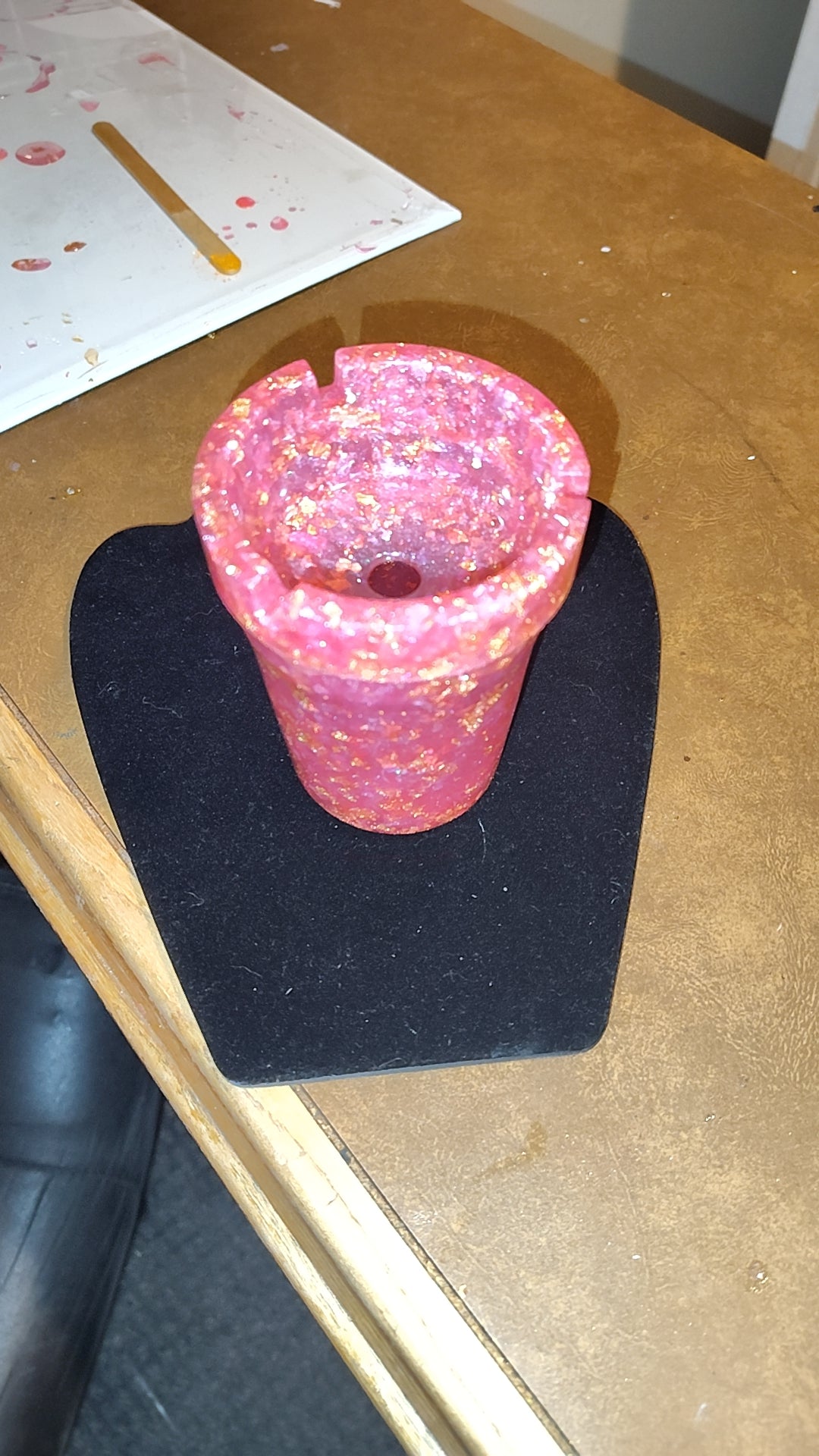 Pink and gold Ashtray