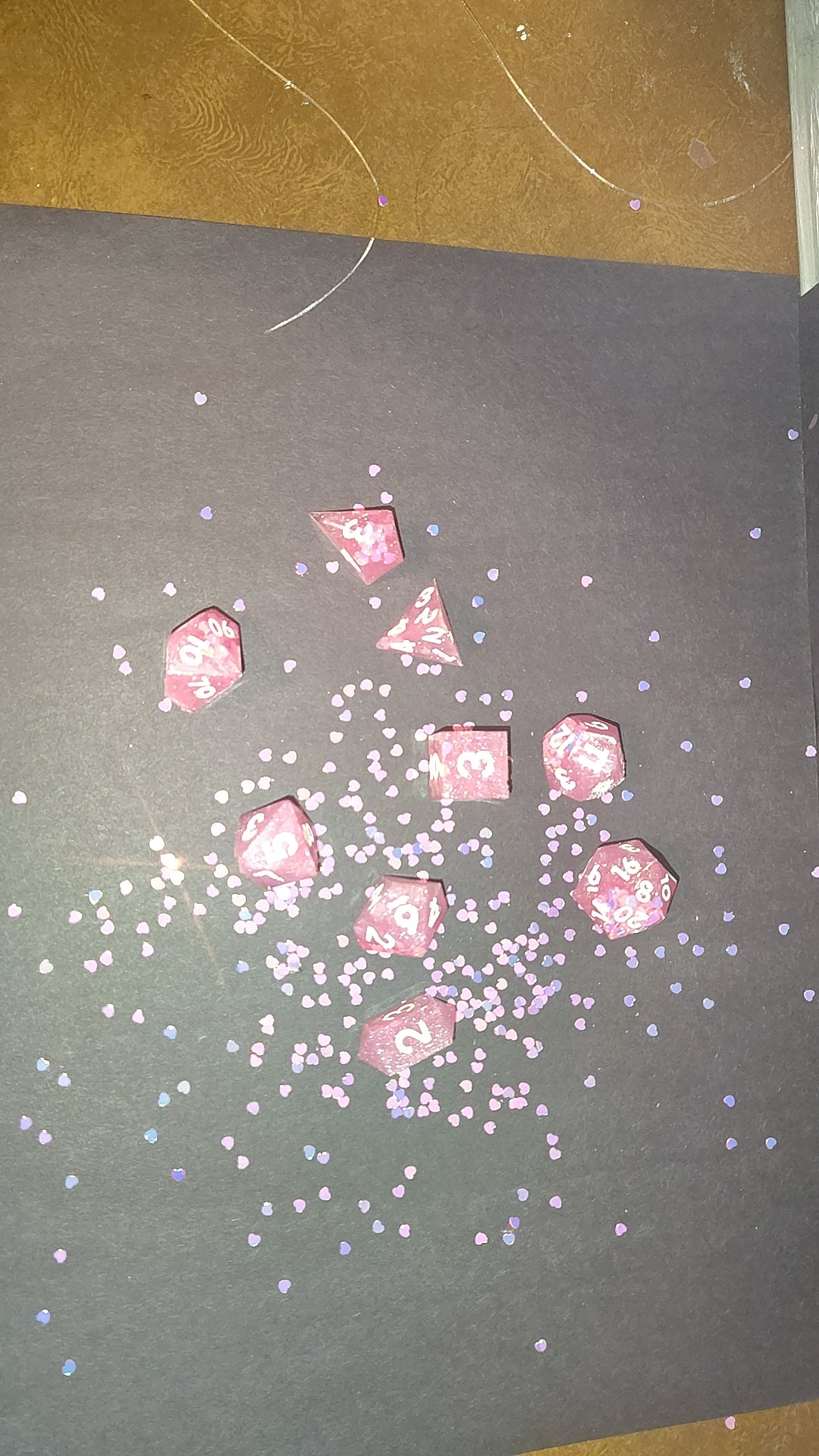Pink dice set