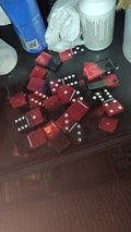 Red and black dominos